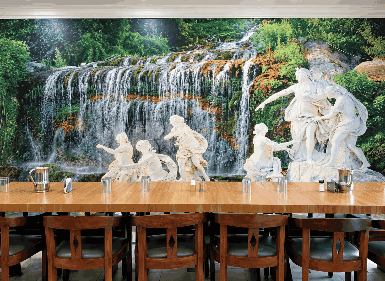 Restaurant Waterfall Wall View